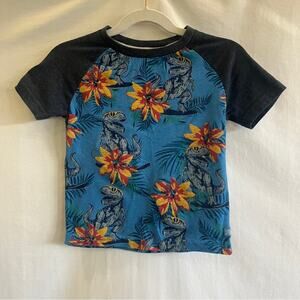 Huntington Beach Dinosaur Shirt Toddler Boys Size 2T Tropical Island Travel Boat